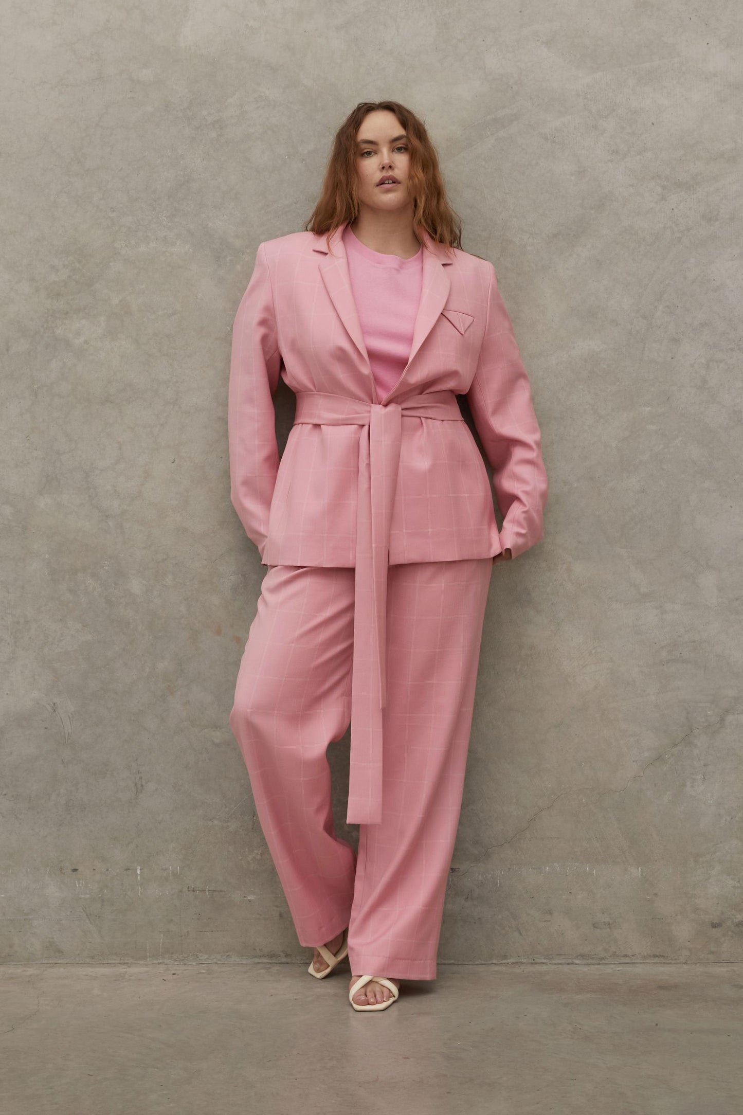 Have The Faith Blazer Pink Check