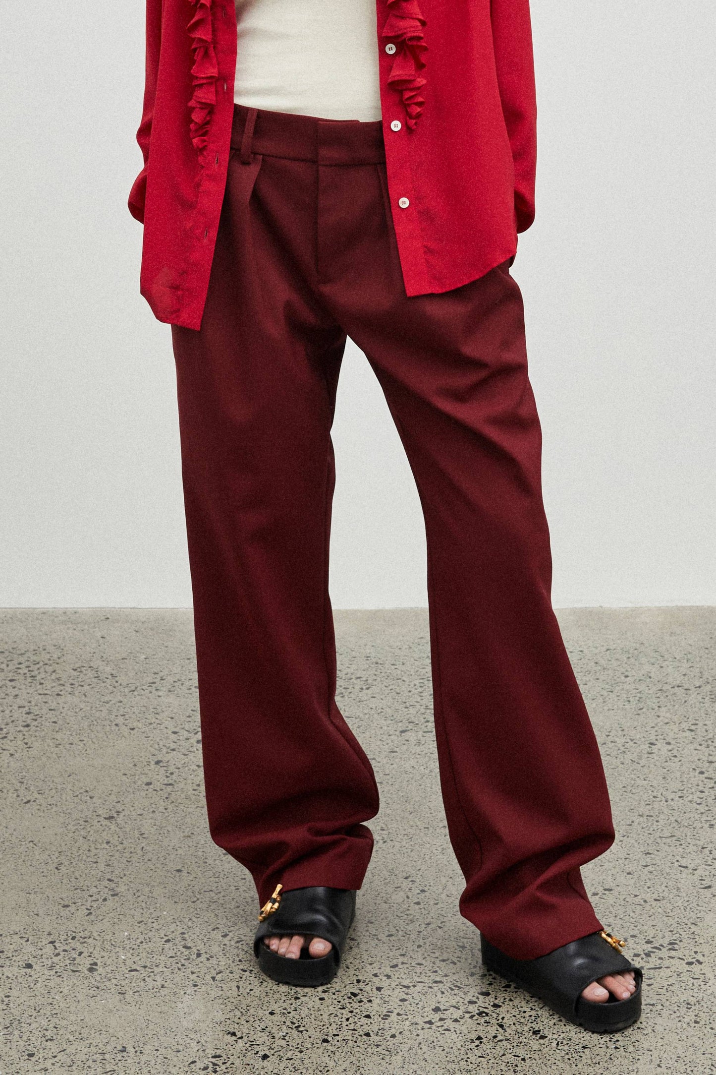 Bobbi Boyfriend Pant 2.0 Claret