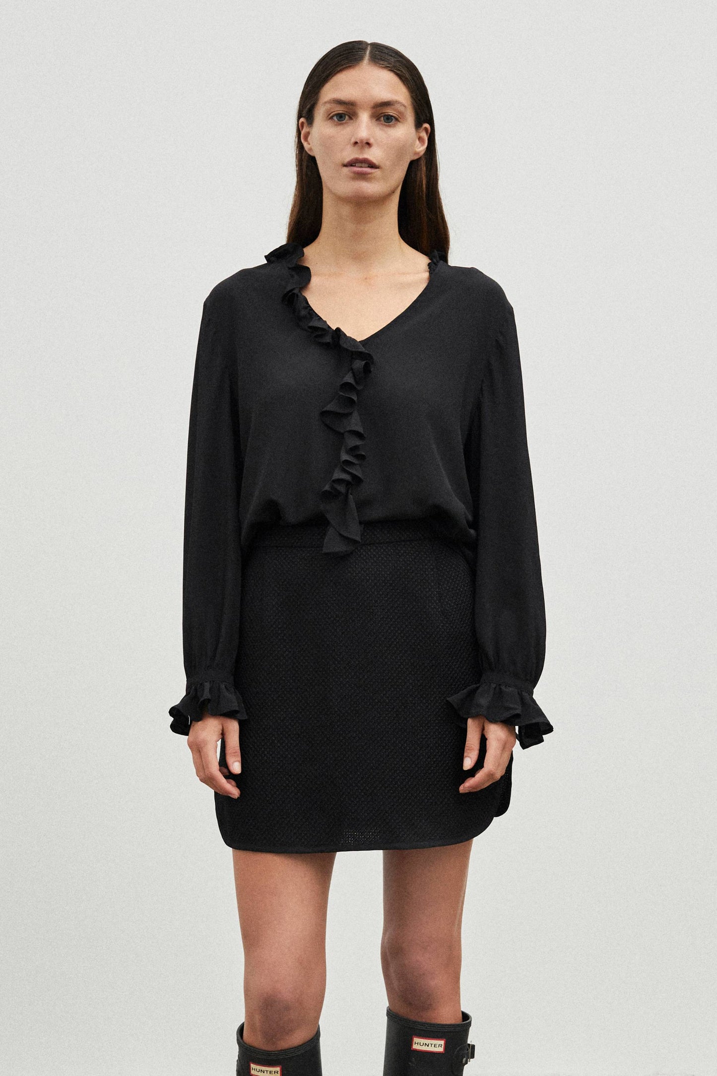 Frilled To Be Here Shirt Black