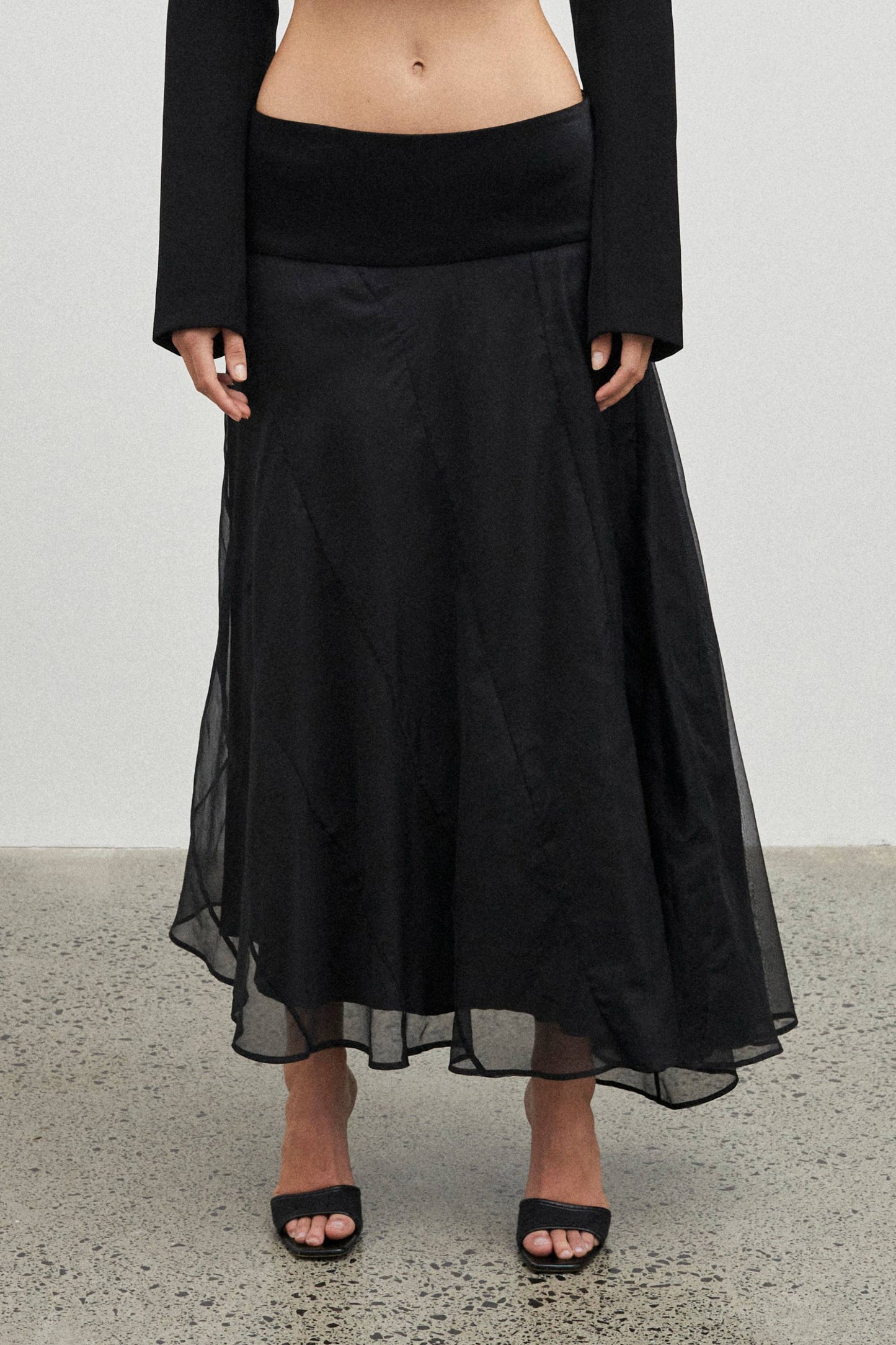 Floating Through Time Skirt Black