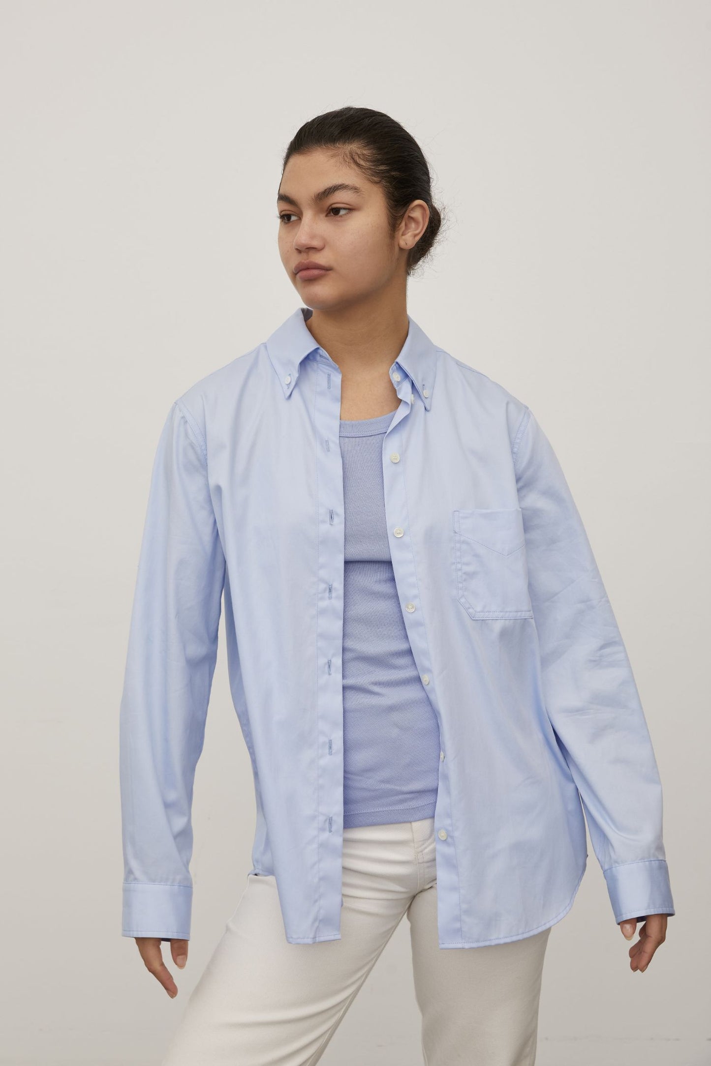 Boyfriend Shirt Powder Blue