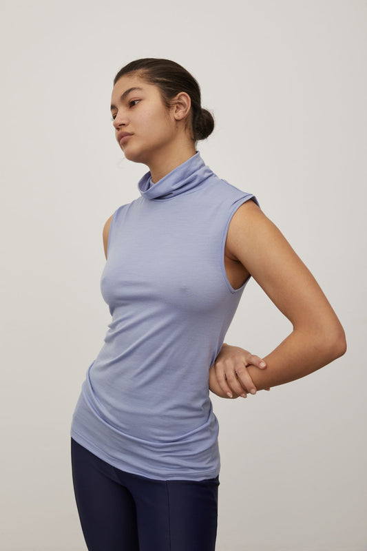 01 Turtleneck Singlet Powder Blue