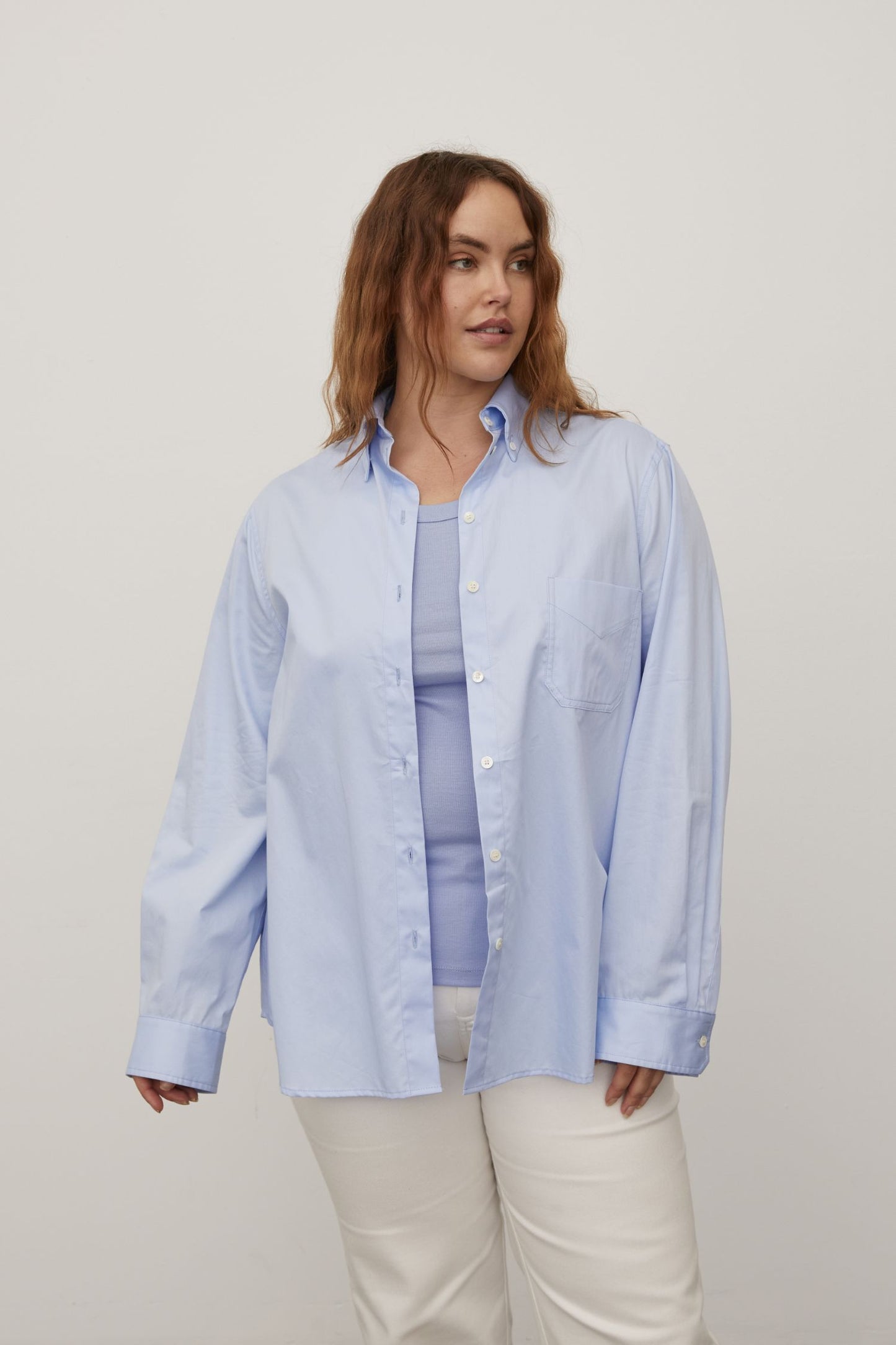 Boyfriend Shirt Powder Blue