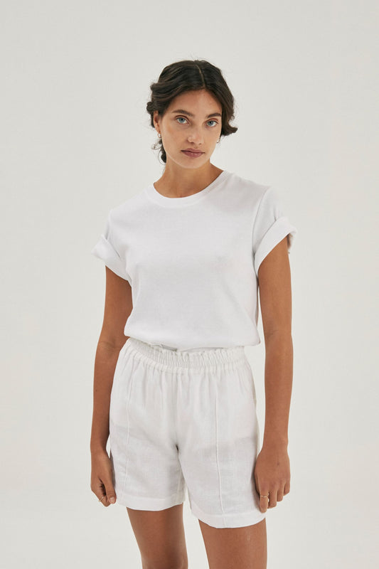 Linen Shorts White