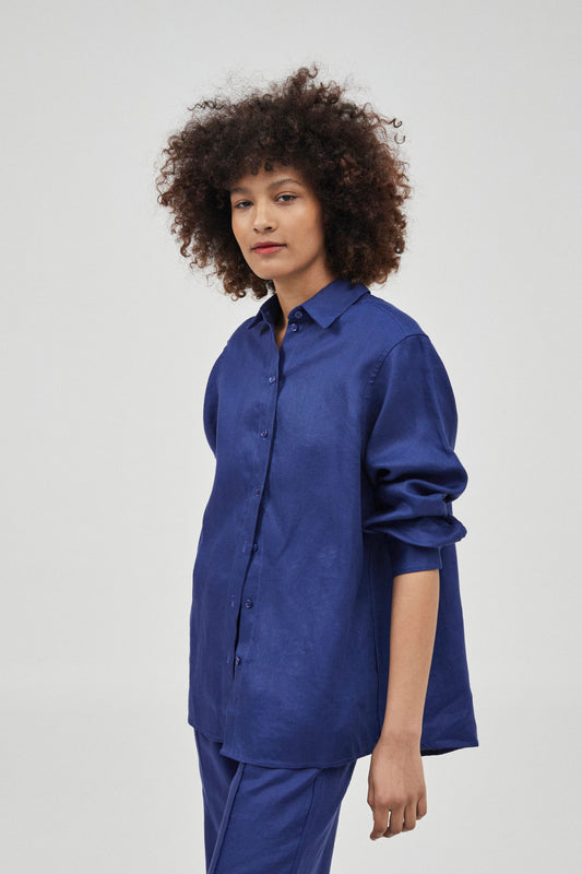 Linen Shirt Navy