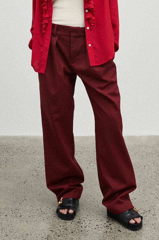 Bobbi Boyfriend Pant 2.0 Claret